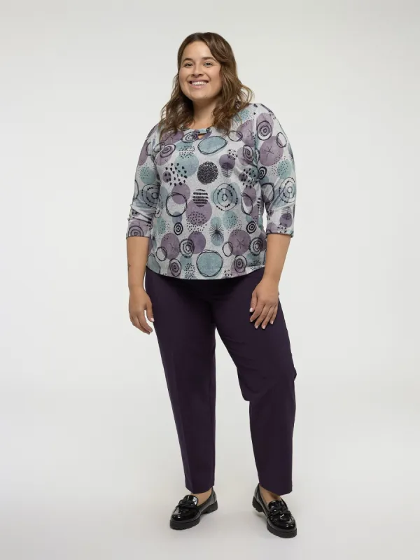 3/4-sleeve semi-fitted t-shirt sold by Claire France