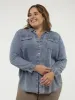 Long-sleeve semi-fitted blouse with buttons sold by Claire France