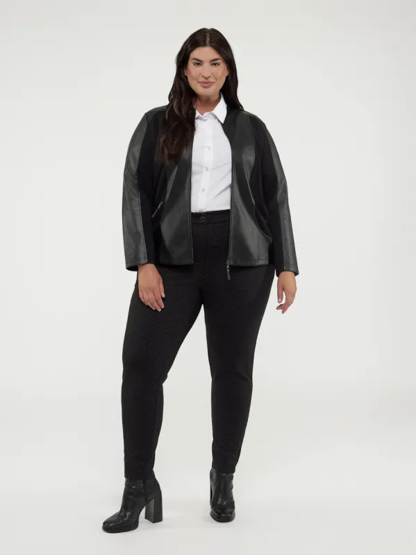 Cropped semi-fitted blazer sold by Claire France
