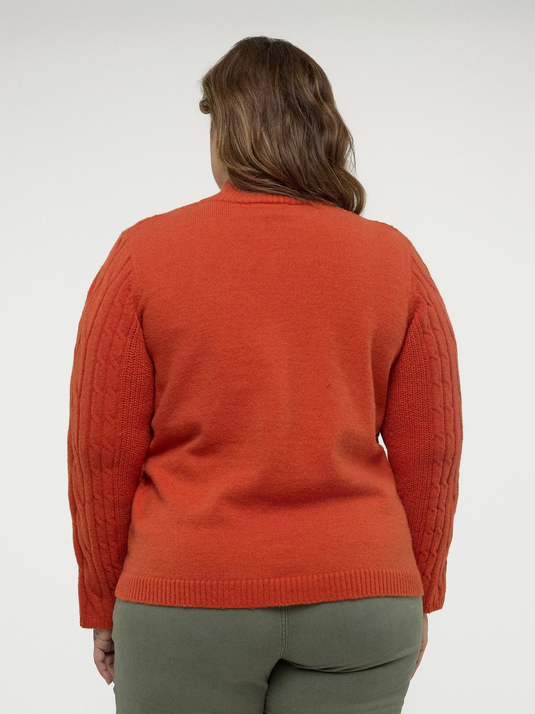 Long-sleeve semi-fitted pullover sweater sold by Claire France product image thumbnail 3