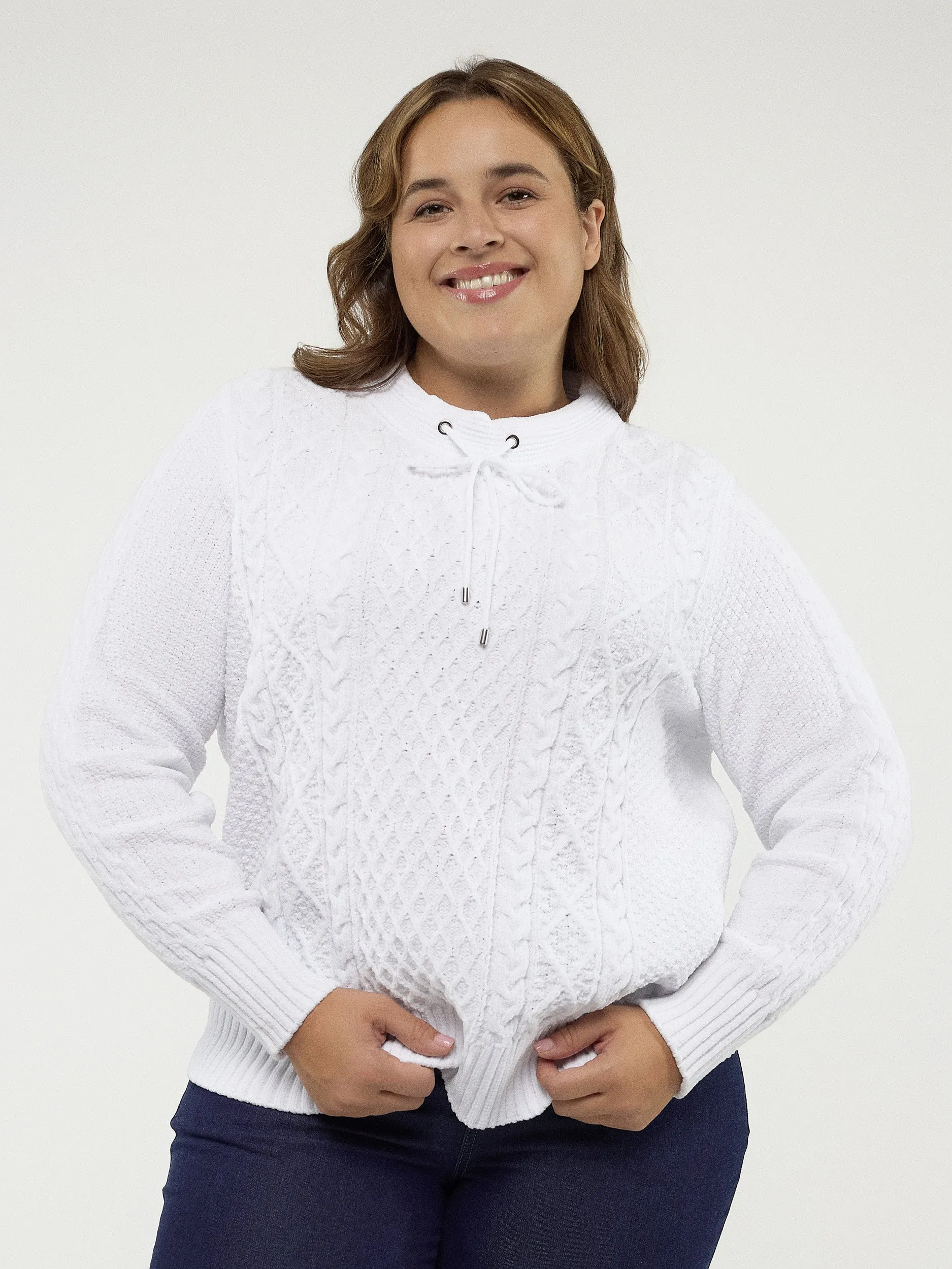 Long-sleeve semi-fitted pullover sweater sold by Claire France product image thumbnail 2