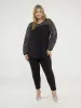 Long-sleeve semi-fitted knit tunic sold by Claire France