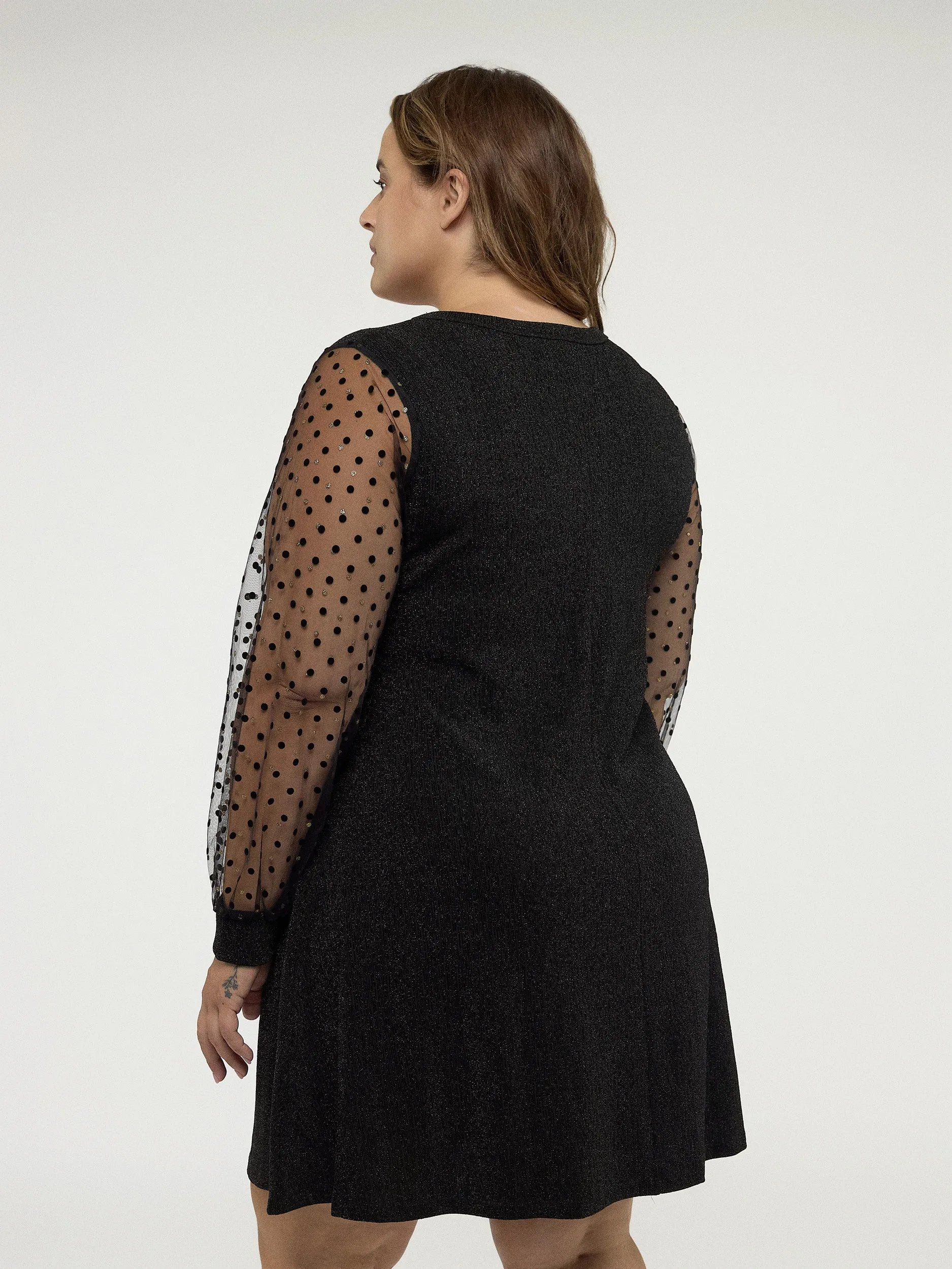 Flared midi knit dress sold by Claire France product image thumbnail 3