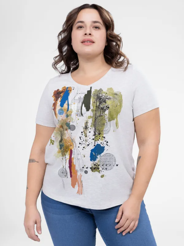 Short-sleeve semi-fitted t-shirt sold by Claire France