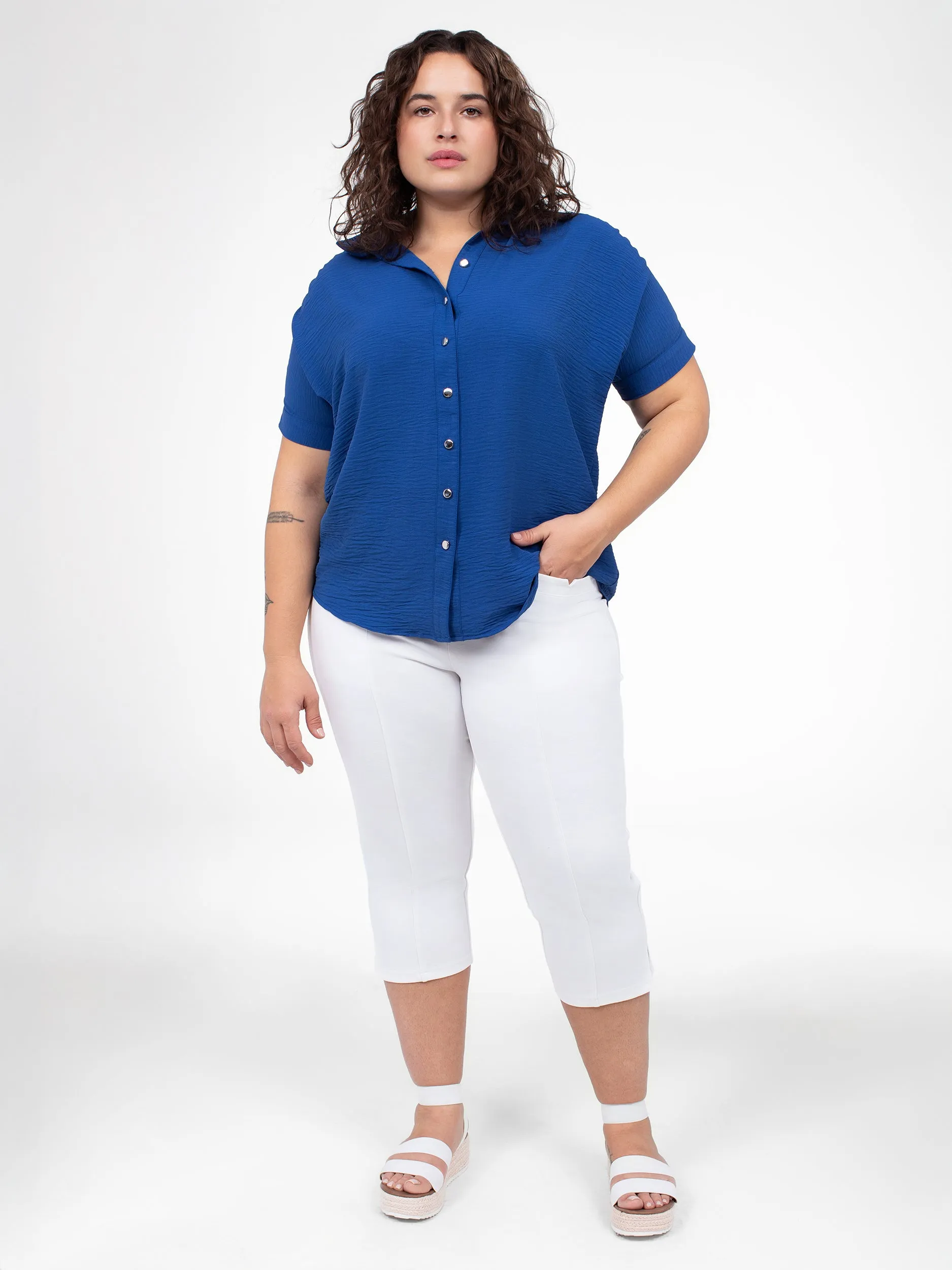 Short-sleeve loose blouse sold by Claire France product image thumbnail 4