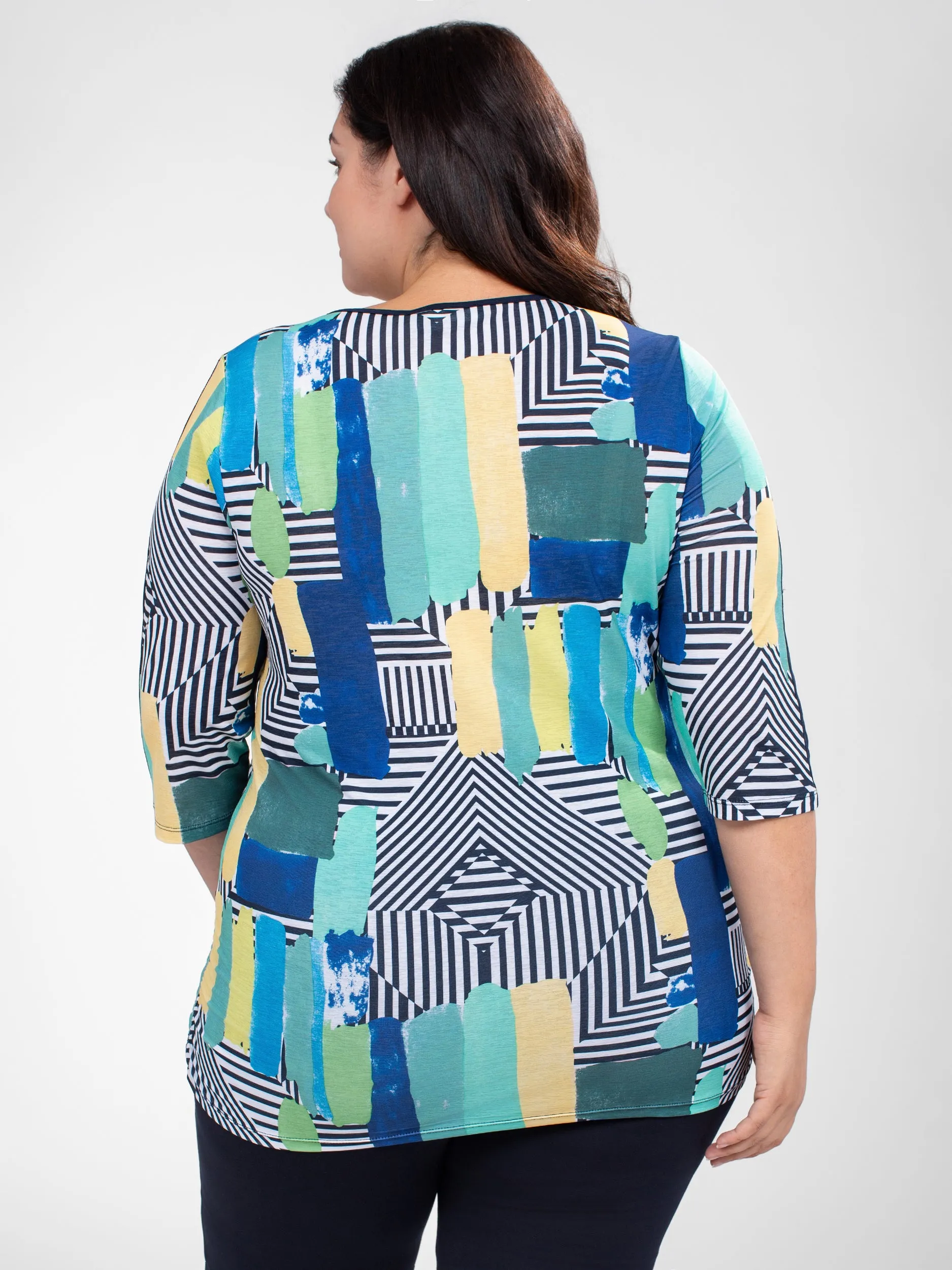 3/4-sleeve semi-fitted tunic sold by Claire France product image thumbnail 3