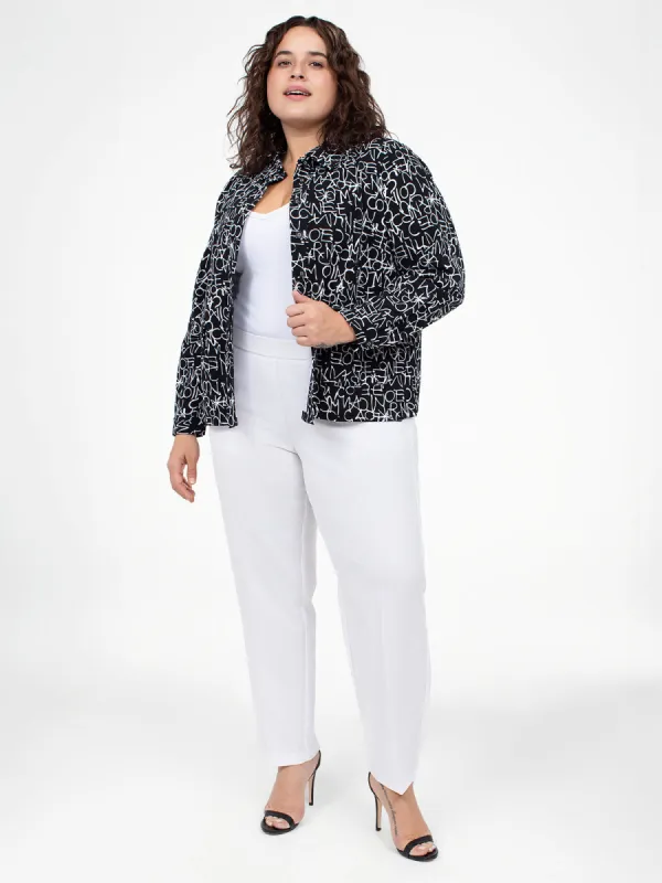 Straight semi-fitted pull-on dress pant  - Petite sold by Claire France