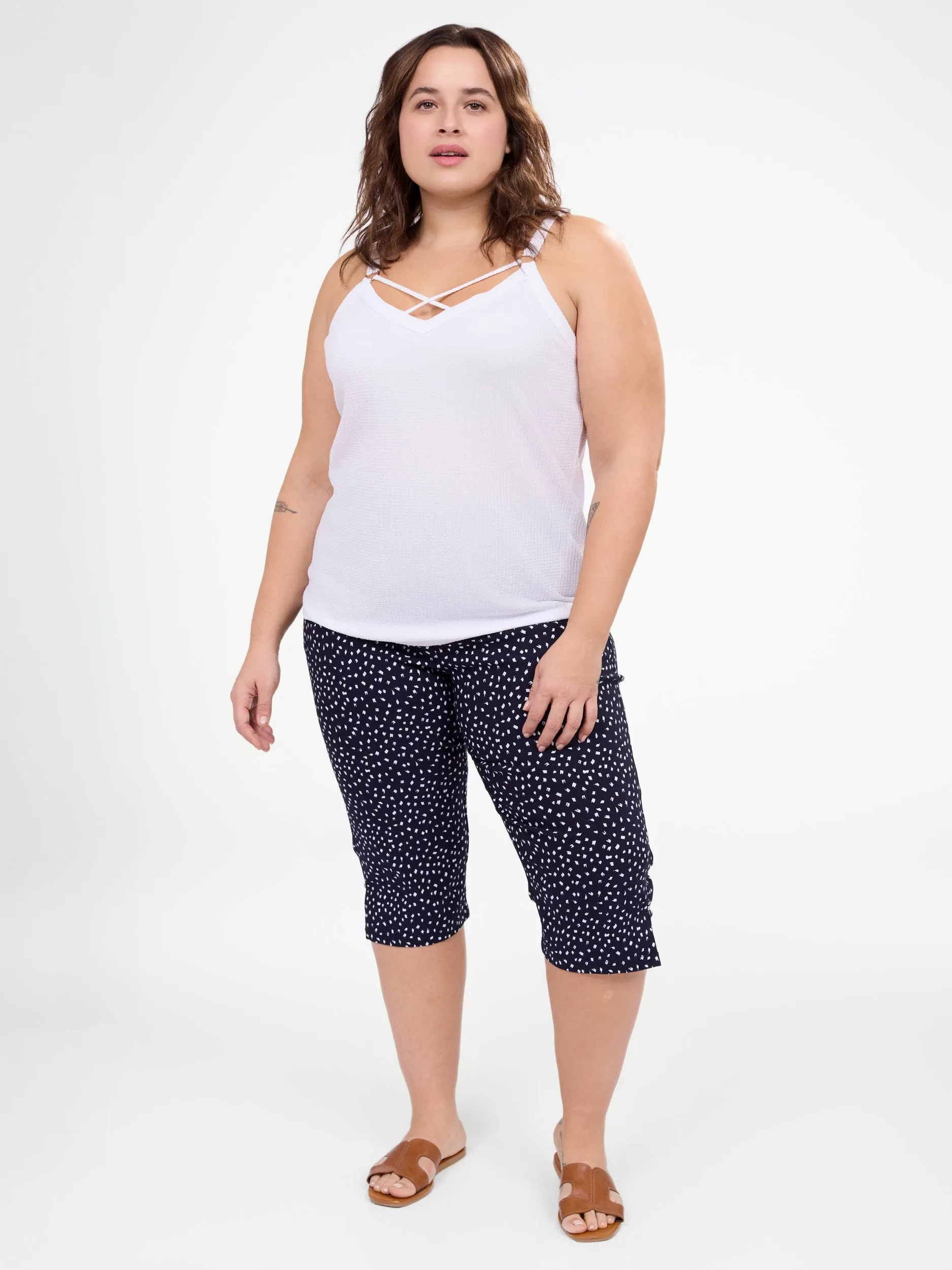 Semi-fitted tank top sold by Claire France