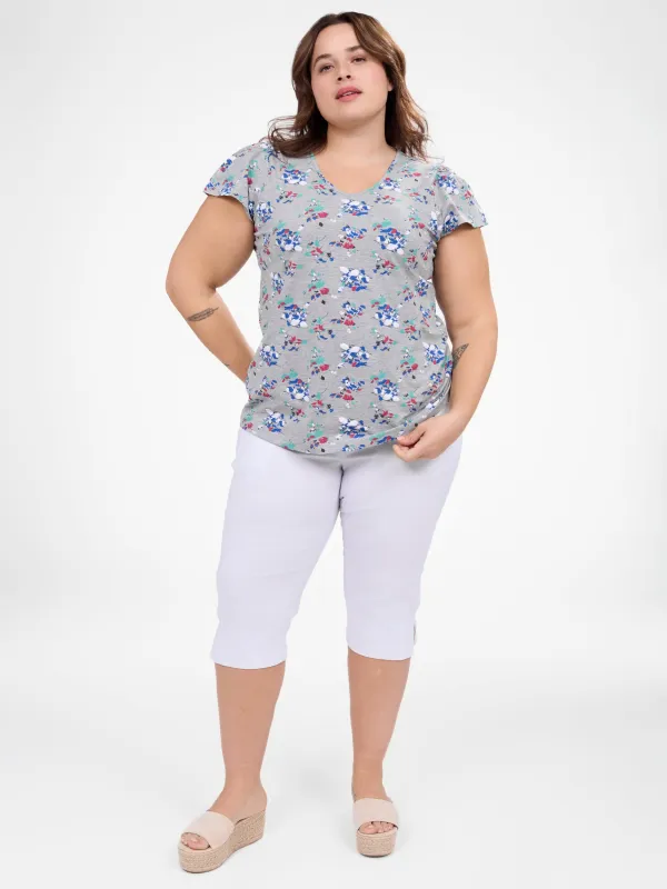 Short-sleeve semi-fitted t-shirt sold by Claire France