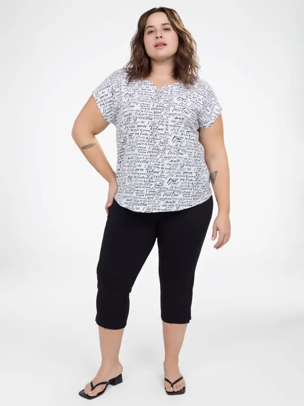 Short-sleeve semi-fitted t-shirt sold by Claire France