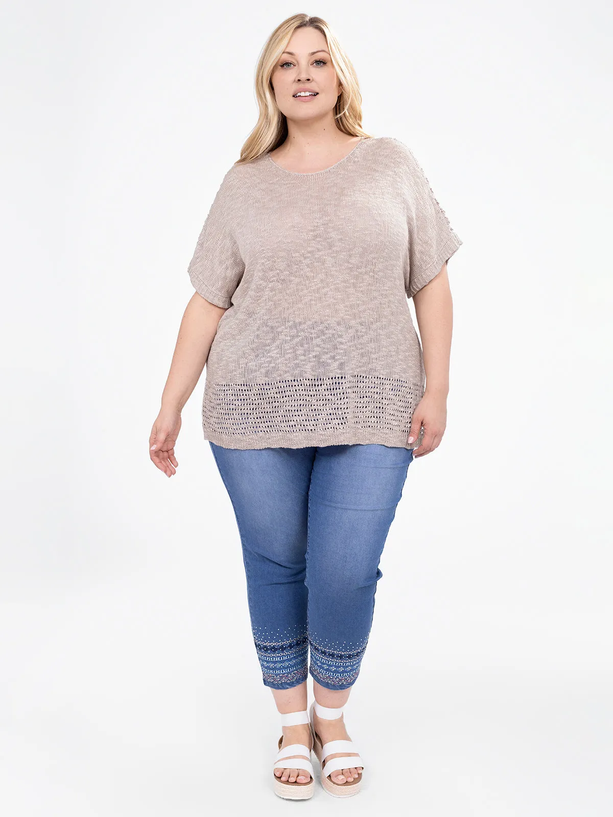 Short-sleeve loose pullover sweater sold by Claire France product image thumbnail 3