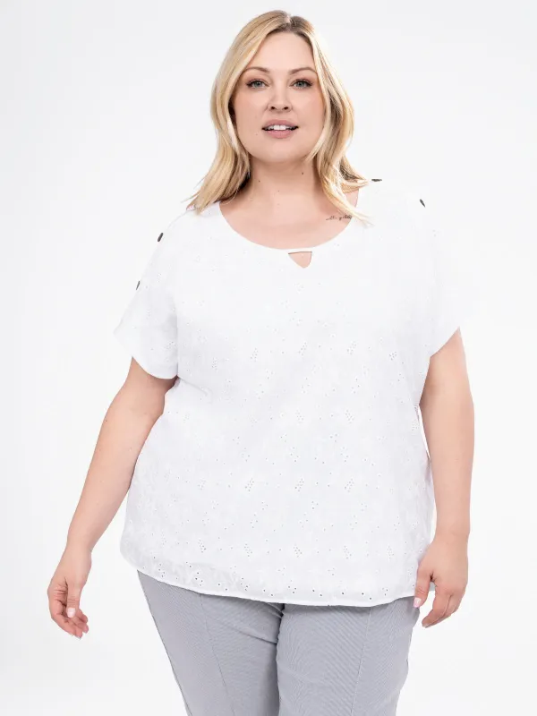 Short-sleeve flared tunic sold by Claire France