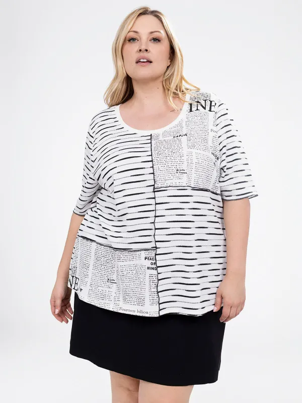 Short-sleeve semi-fitted t-shirt sold by Claire France