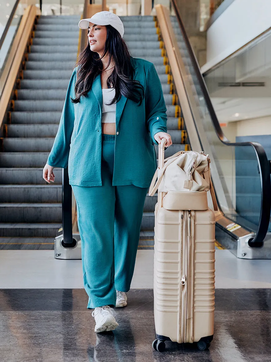 Semi-fitted blazer sold by Claire France