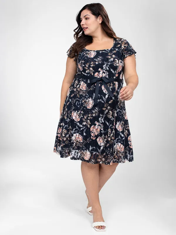 Flared midi knit dress sold by Claire France