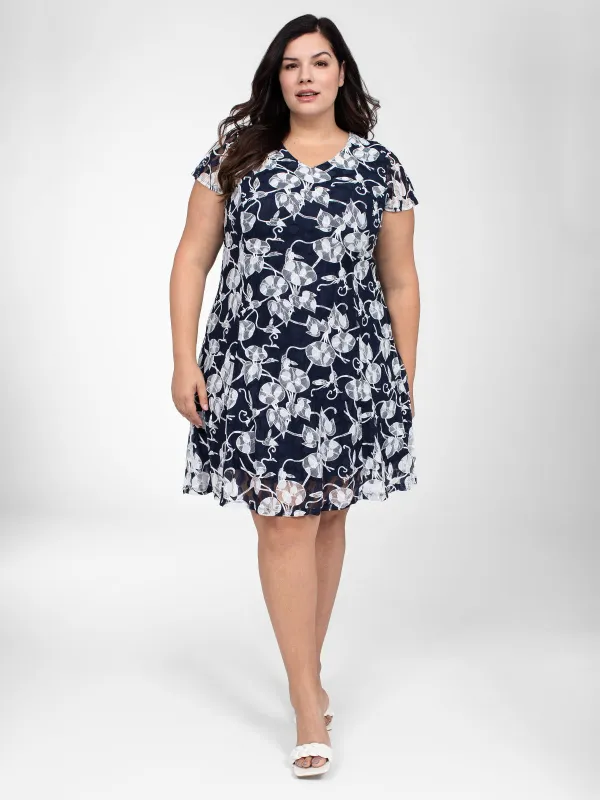 Flared midi knit dress sold by Claire France