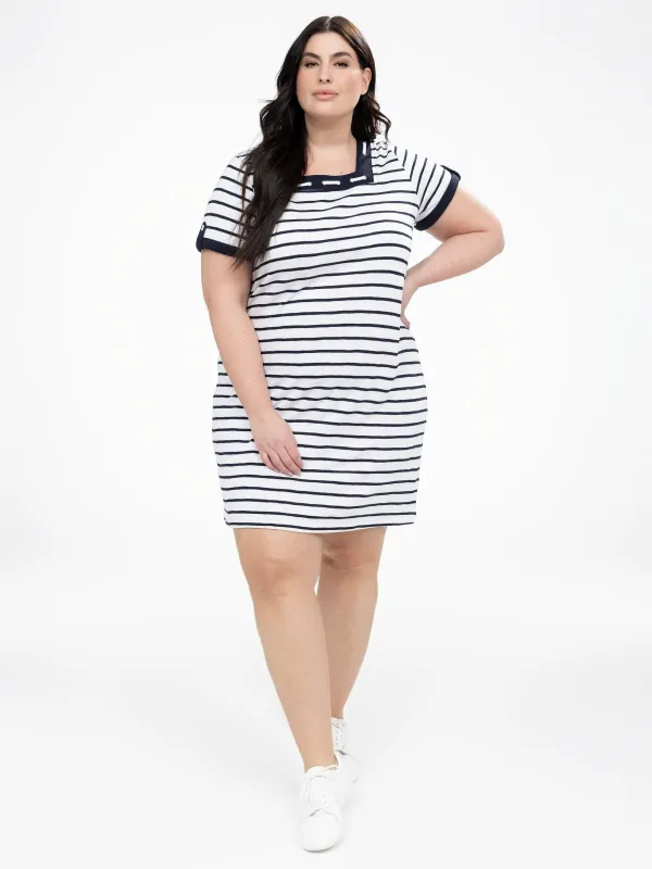 A line midi knit dress sold by Claire France