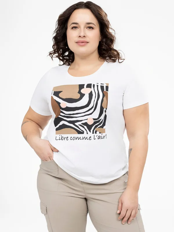 Short-sleeve semi-fitted t-shirt sold by Claire France