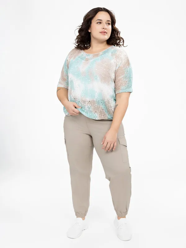 3/4-sleeve loose tunic sold by Claire France