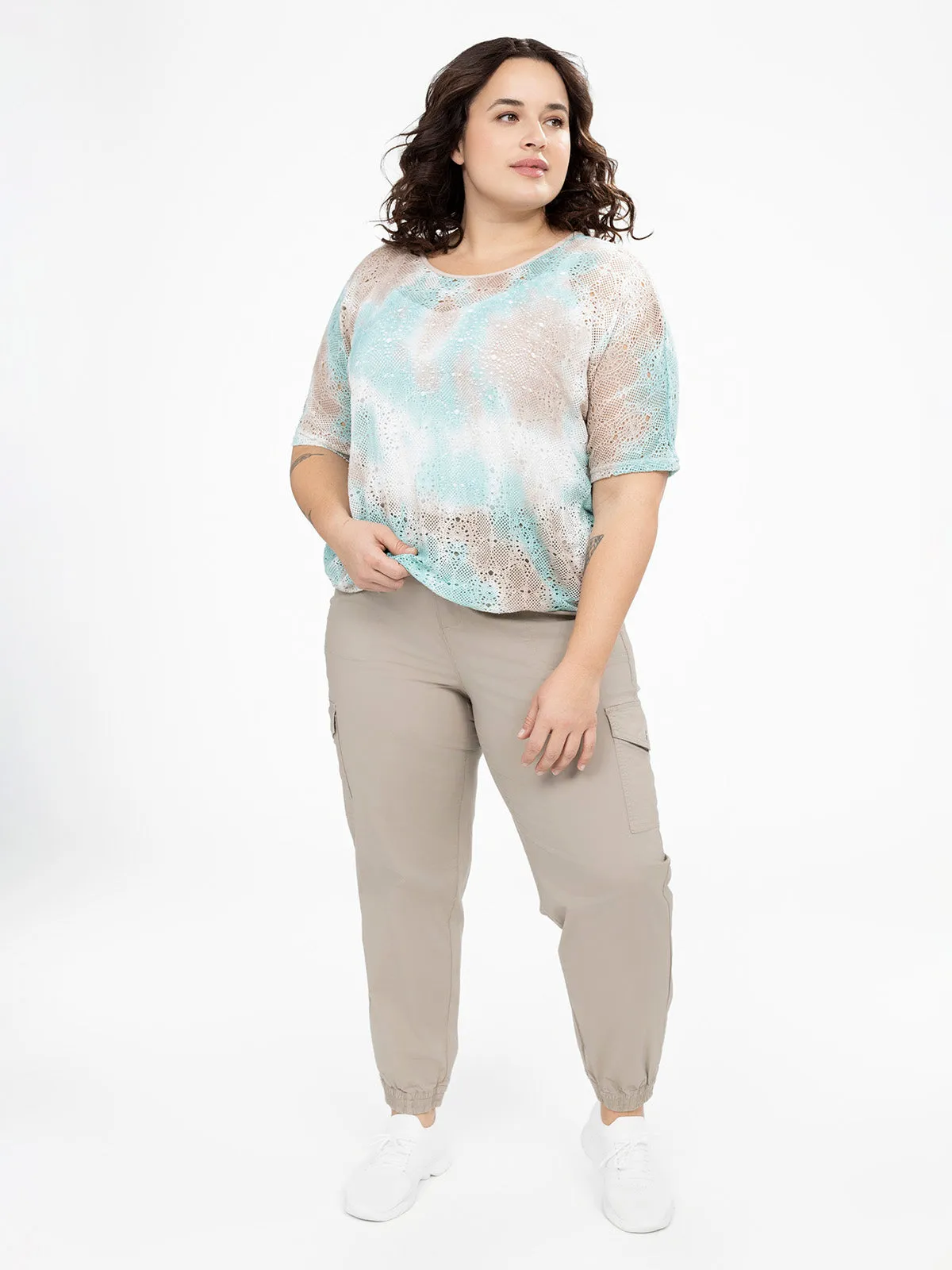 3/4-sleeve loose tunic sold by Claire France