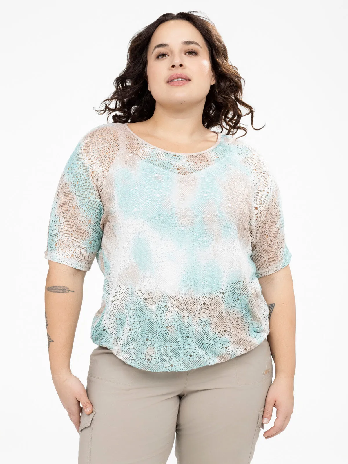 3/4-sleeve loose tunic sold by Claire France product image thumbnail 2