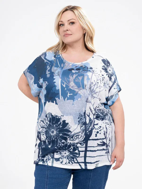 Short-sleeve semi-fitted tunic sold by Claire France