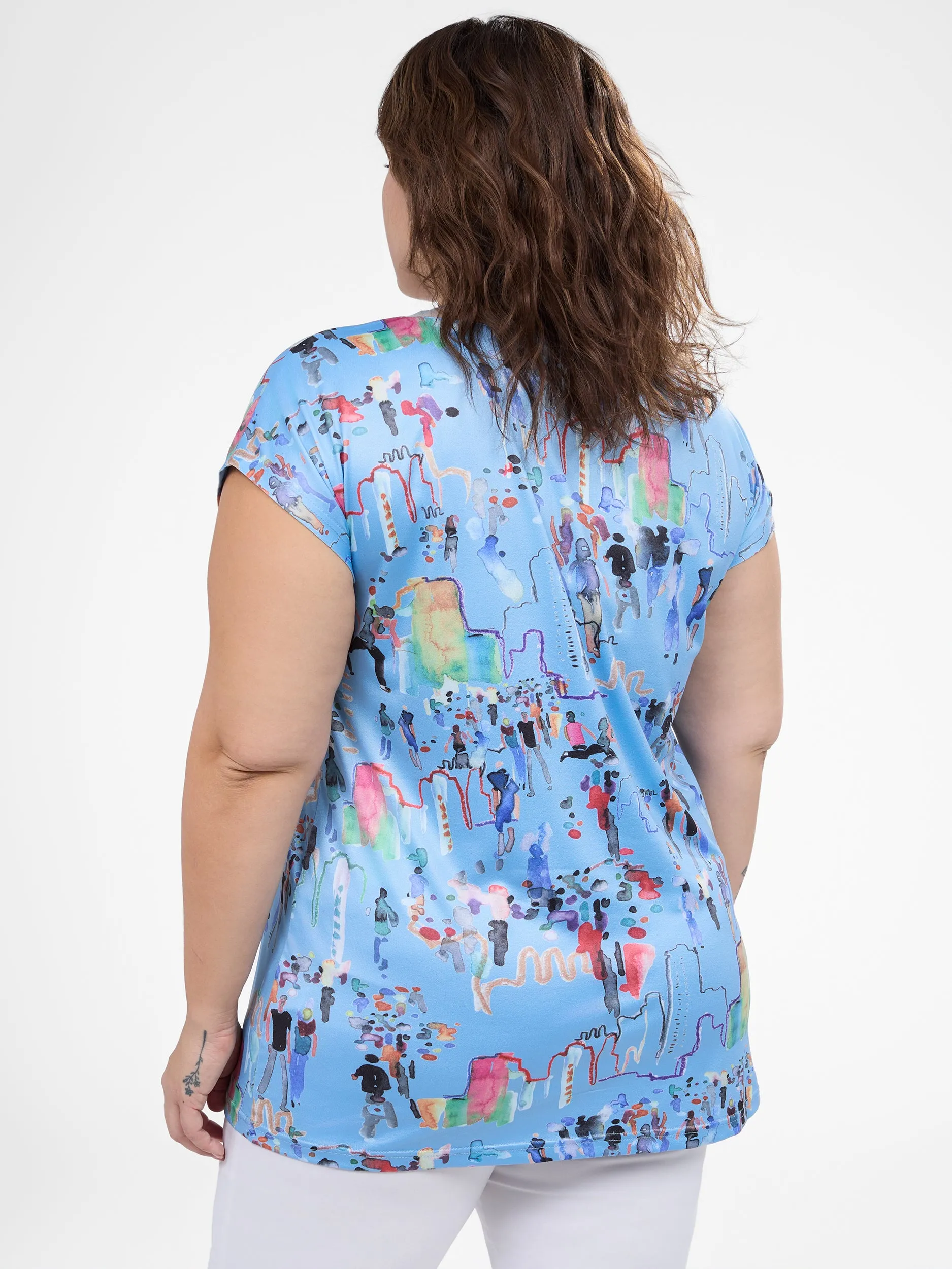 Short-sleeve flared tunic sold by Claire France product image thumbnail 4