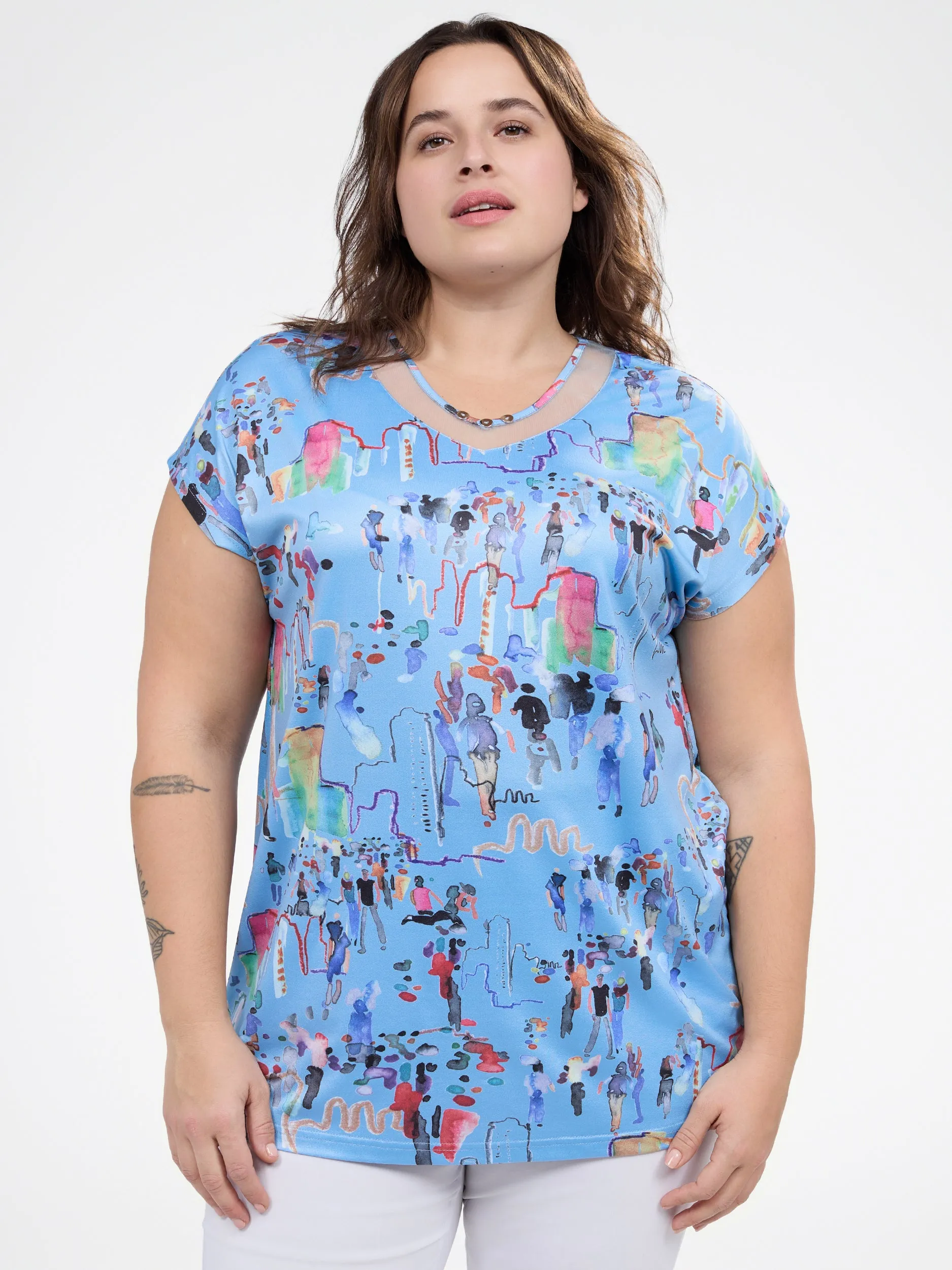 Short-sleeve flared tunic sold by Claire France product image thumbnail 2