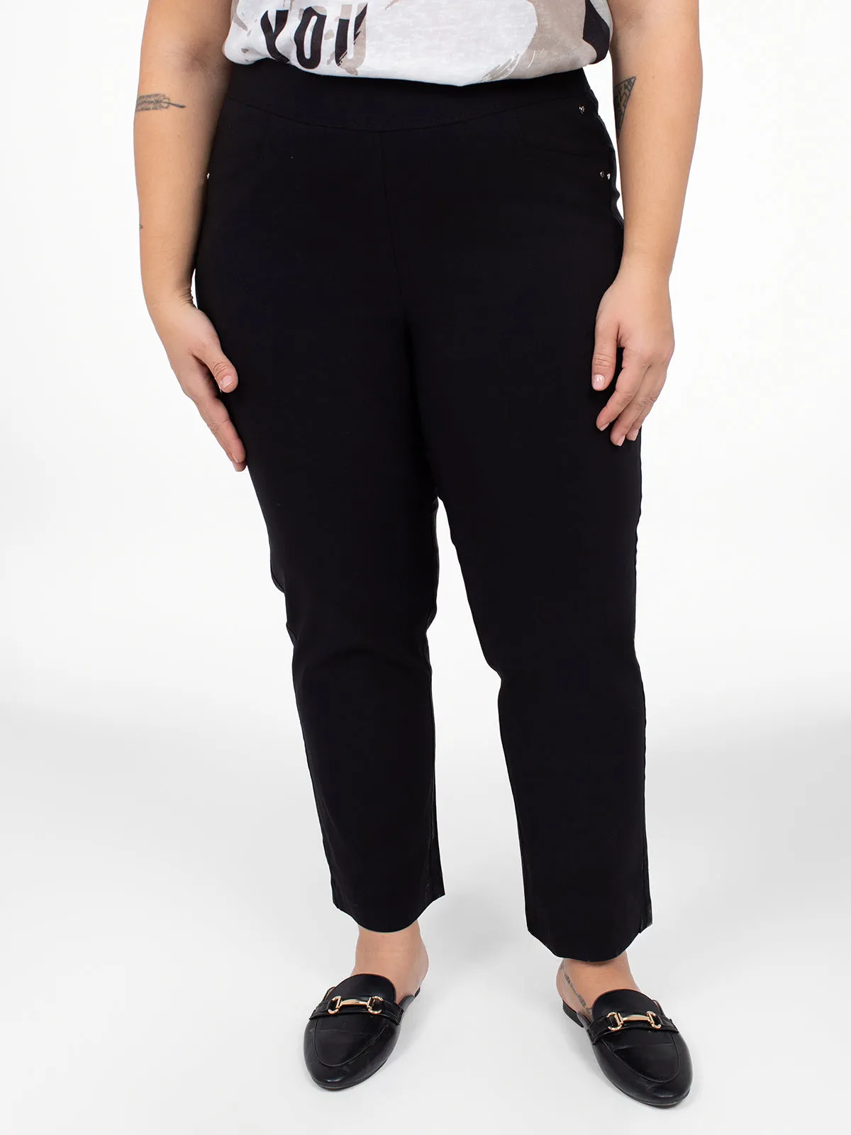 Straight semi-fitted pull-on pant sold by Claire France product image thumbnail 5