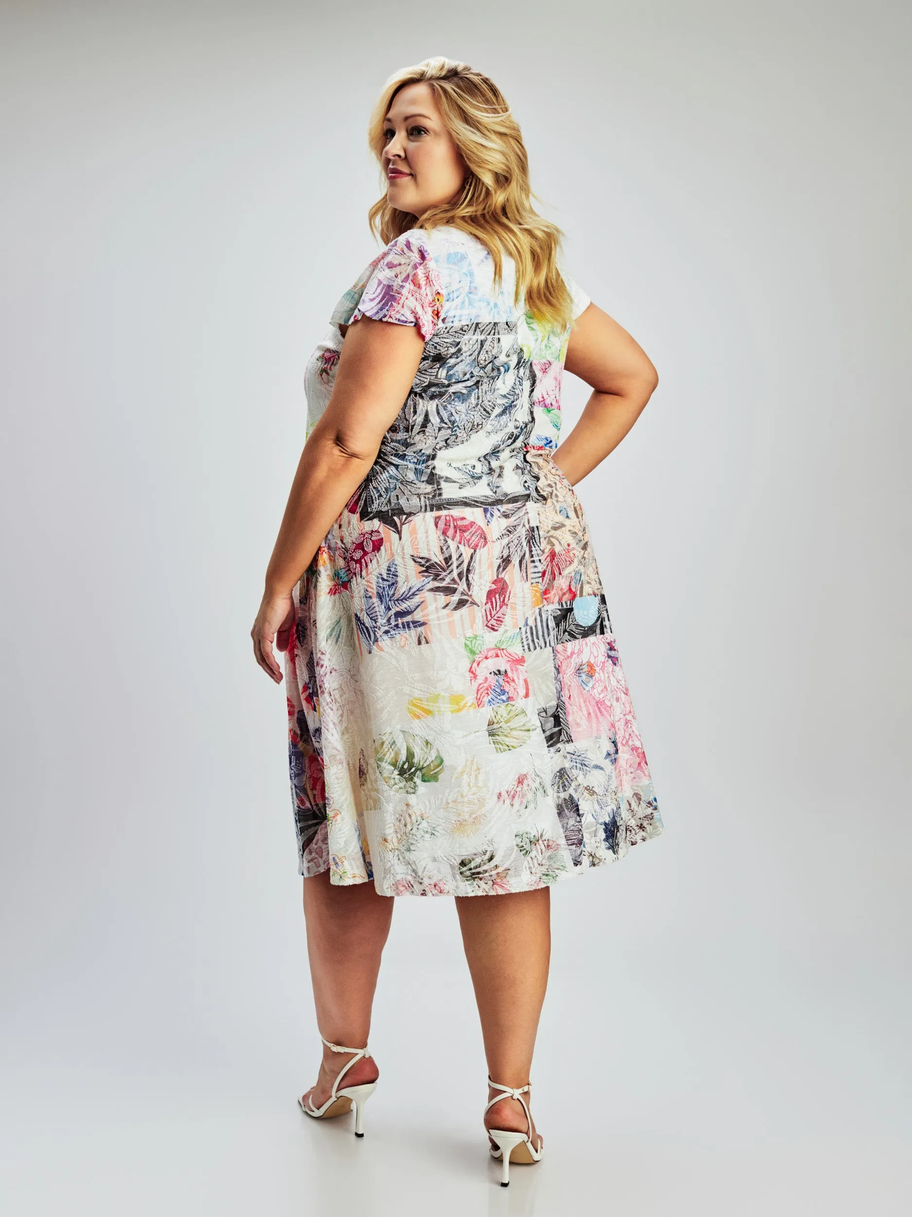 Flared midi knit dress sold by Claire France product image thumbnail 3