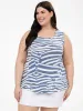 Sleeveless flared tunic sold by Claire France