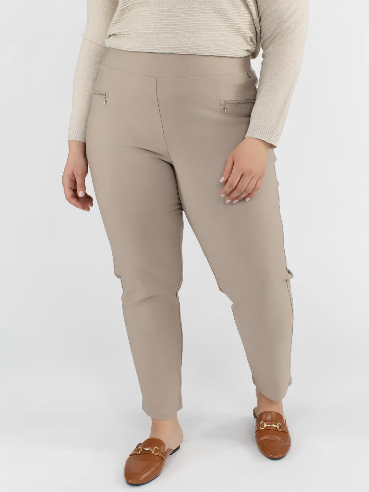 Straight fitted pull-on pant - Petite sold by Claire France product image thumbnail 2