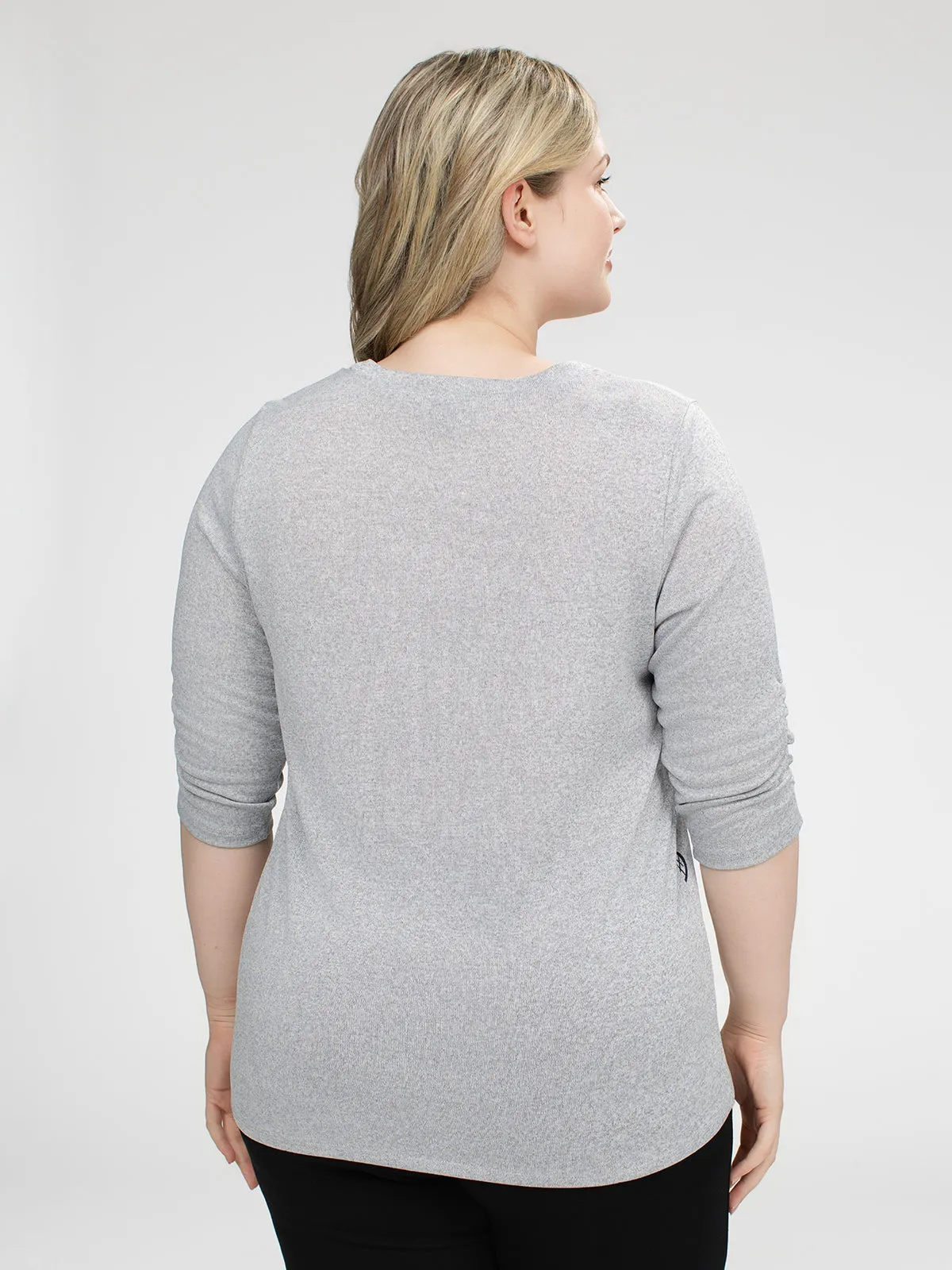 3/4-sleeve semi-fitted t-shirt sold by Claire France product image thumbnail 3