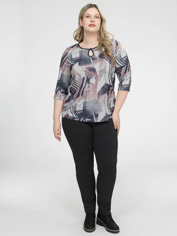 3/4-sleeve semi-fitted t-shirt sold by Claire France