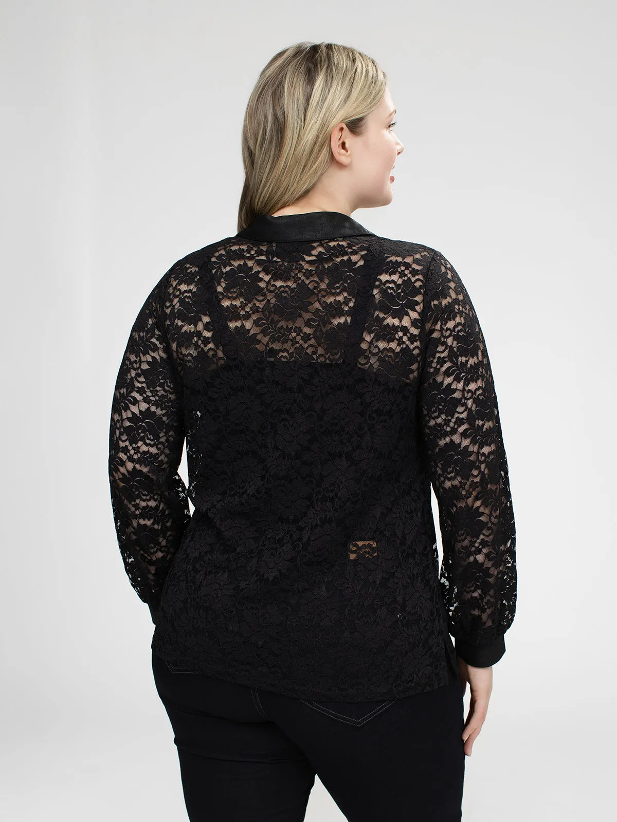 Long-sleeve semi-fitted blouse with buttons sold by Claire France product image thumbnail 3