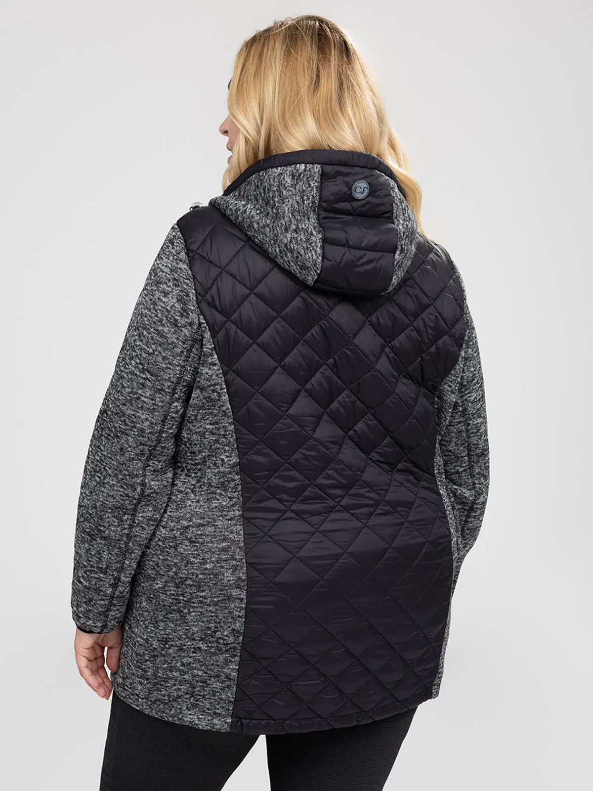 Mid thight semi-fitted soft shell jacket sold by Claire France product image thumbnail 3