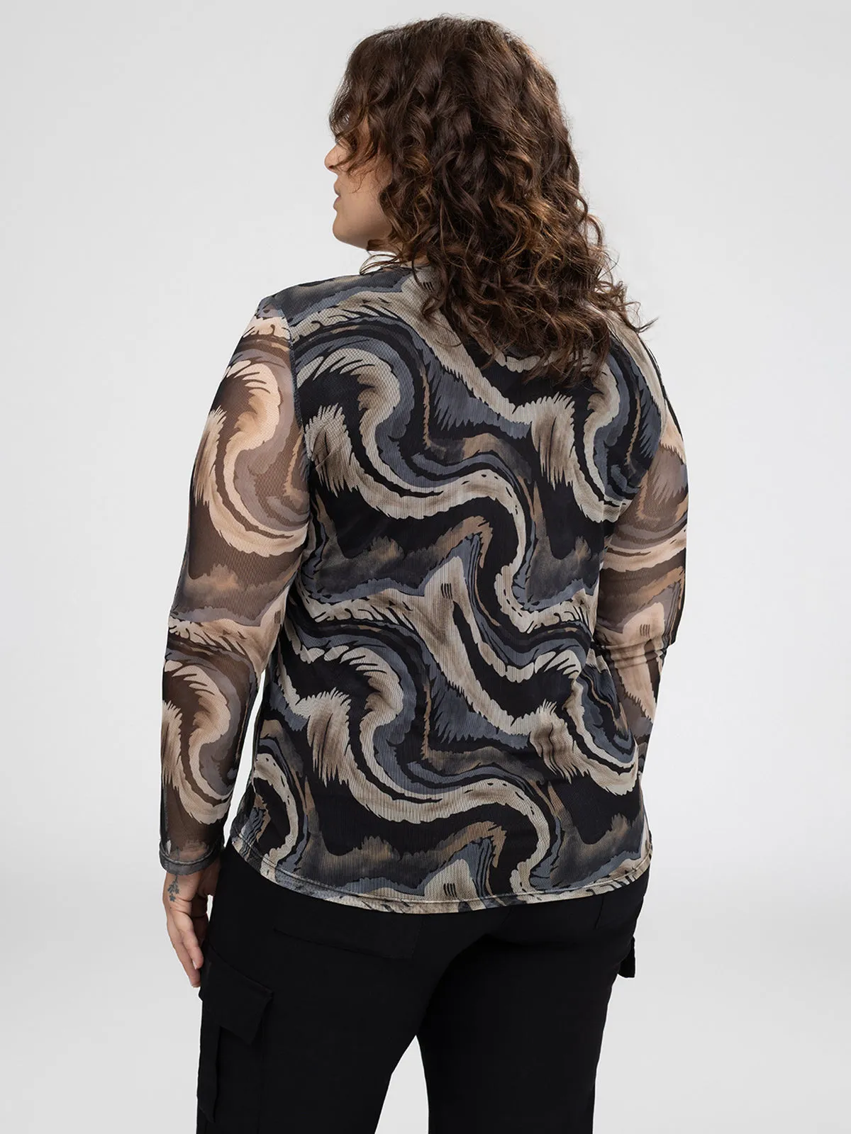 Long-sleeve semi-fitted t-shirt sold by Claire France product image thumbnail 3