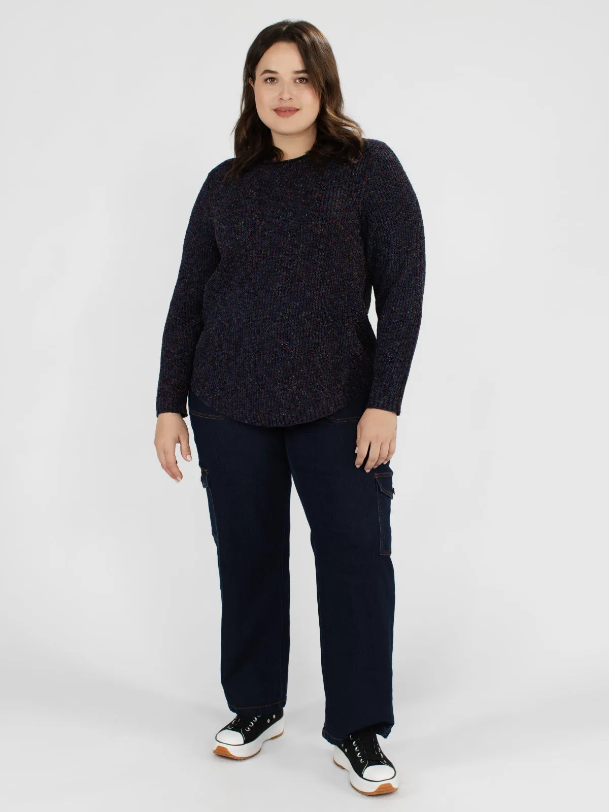 Long-sleeve semi-fitted pullover sweater sold by Claire France product image thumbnail 2