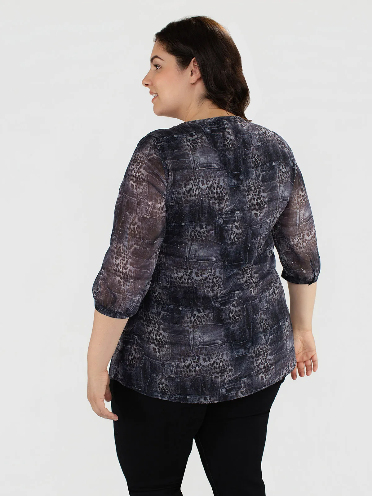 3/4-sleeve semi-fitted blouse sold by Claire France product image thumbnail 3