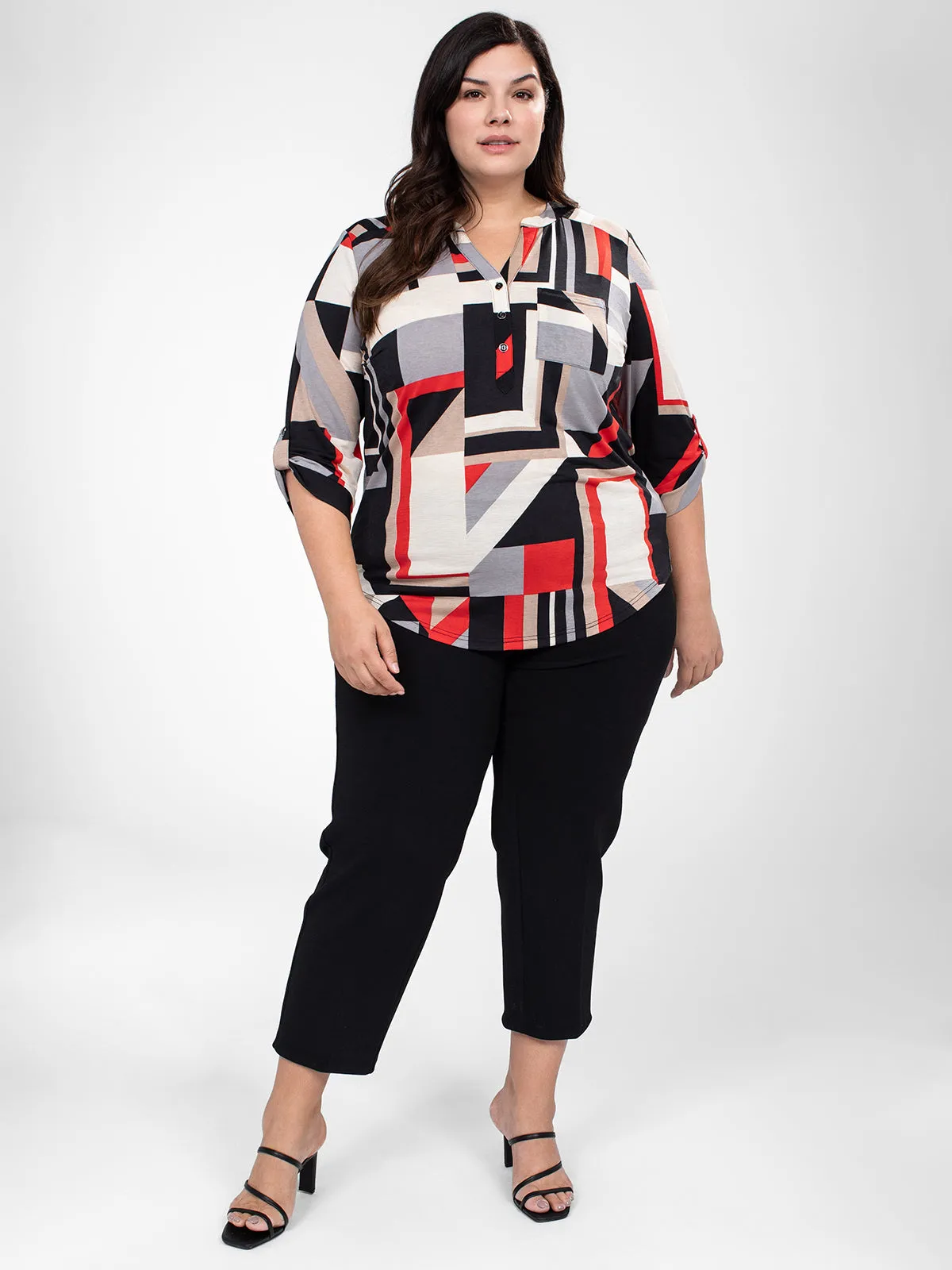 3/4-sleeve semi-fitted blouse sold by Claire France product image thumbnail 2