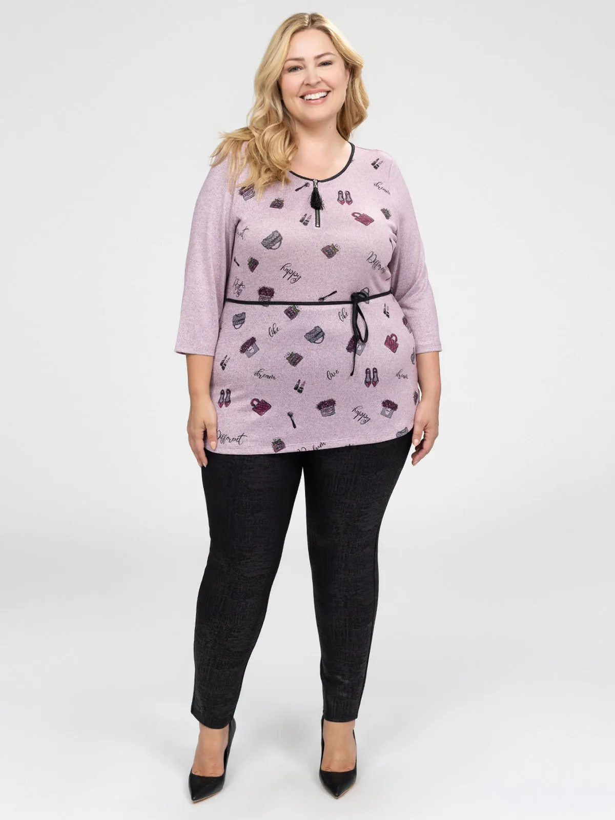 3/4-sleeve semi-fitted tunic sold by Claire France product image thumbnail 2