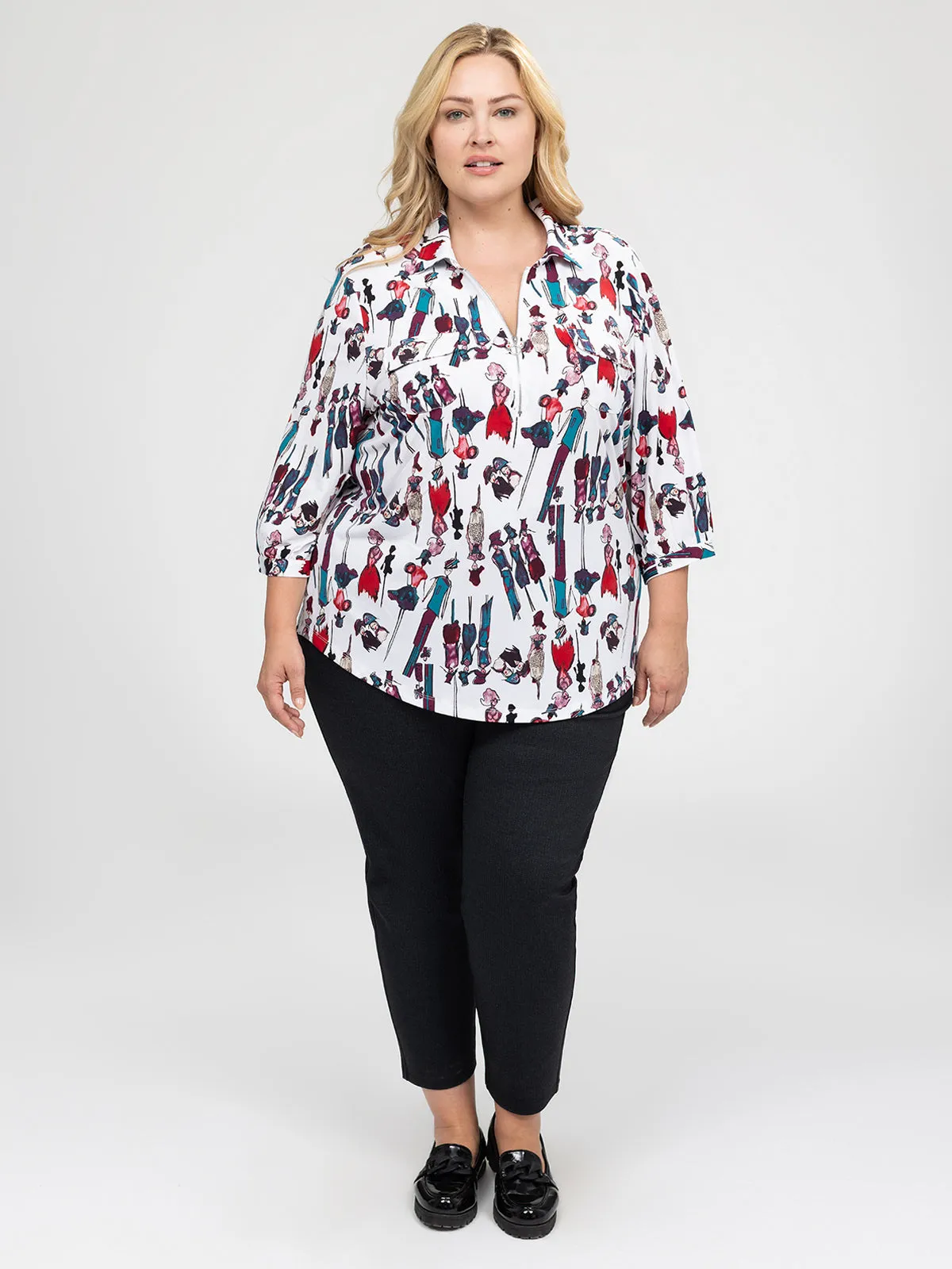 3/4-sleeve semi-fitted blouse sold by Claire France product image thumbnail 2