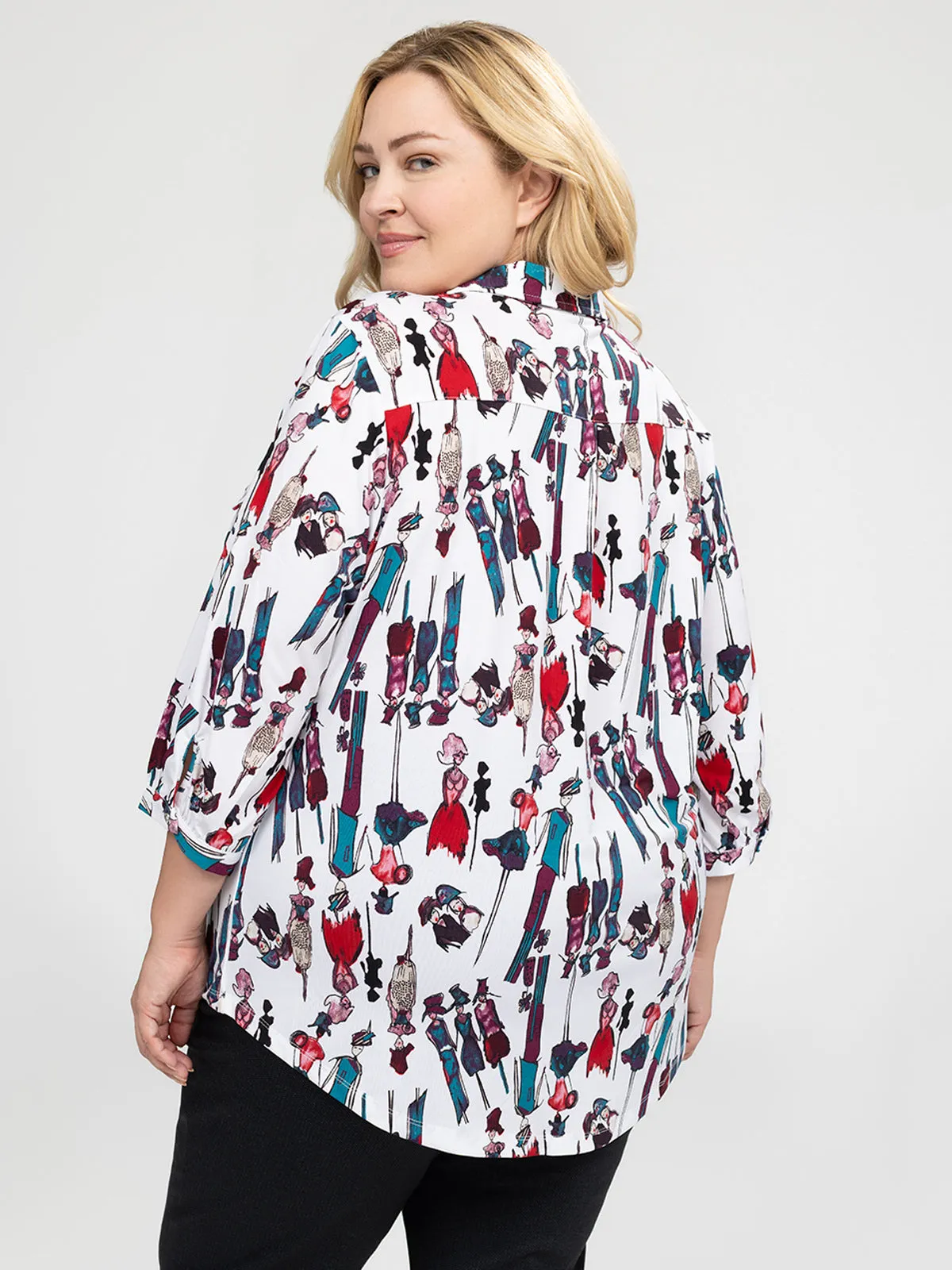 3/4-sleeve semi-fitted blouse sold by Claire France product image thumbnail 3