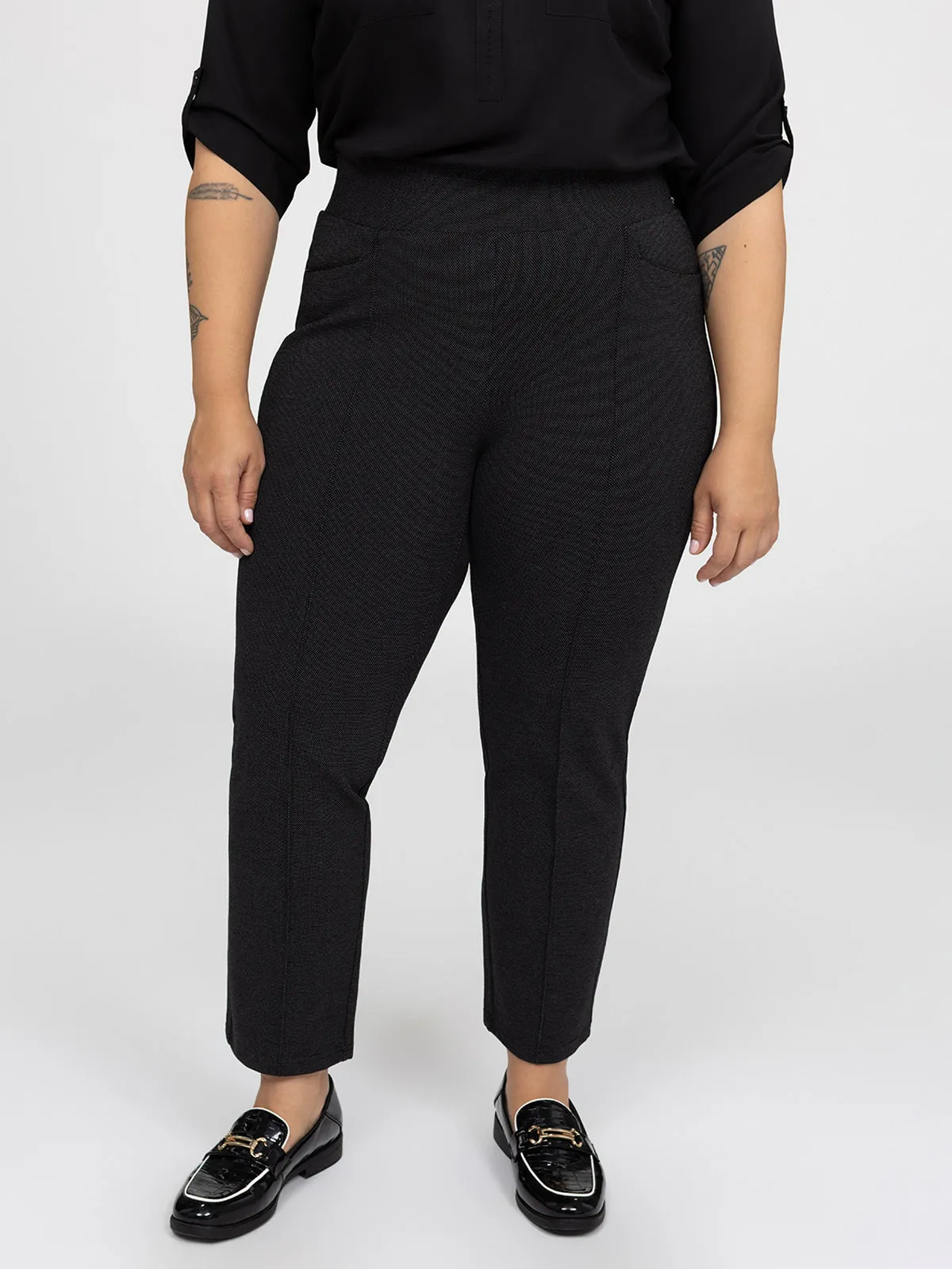 Straight semi-fitted pull-on pant - Petite sold by Claire France product image thumbnail 5