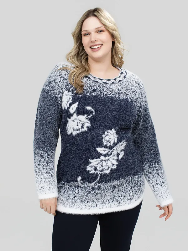 Long-sleeve semi-fitted pullover sweater sold by Claire France