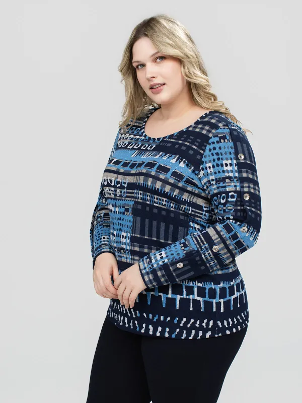 3/4-sleeve semi-fitted t-shirt sold by Claire France