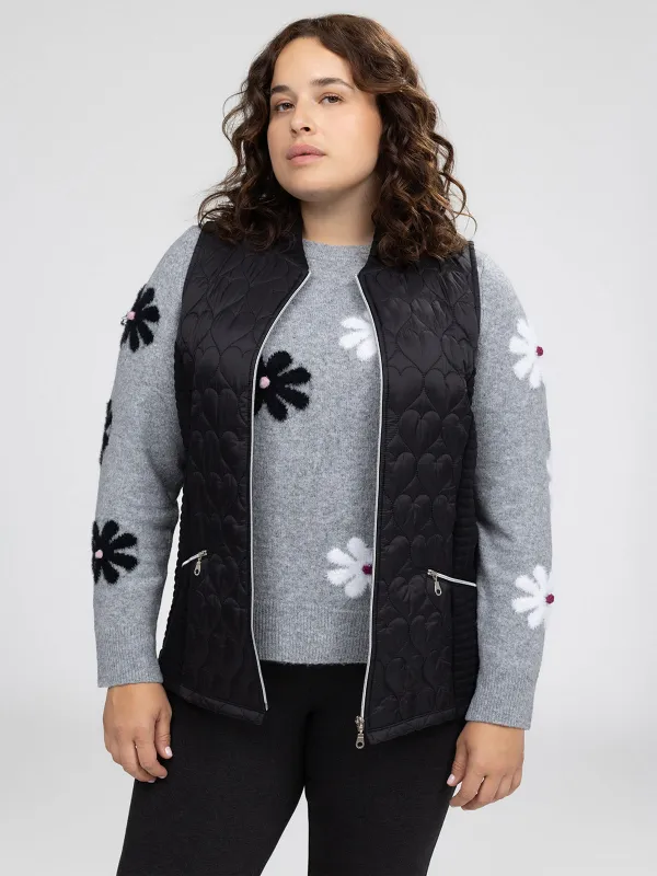 Sleeveless jacket sold by Claire France