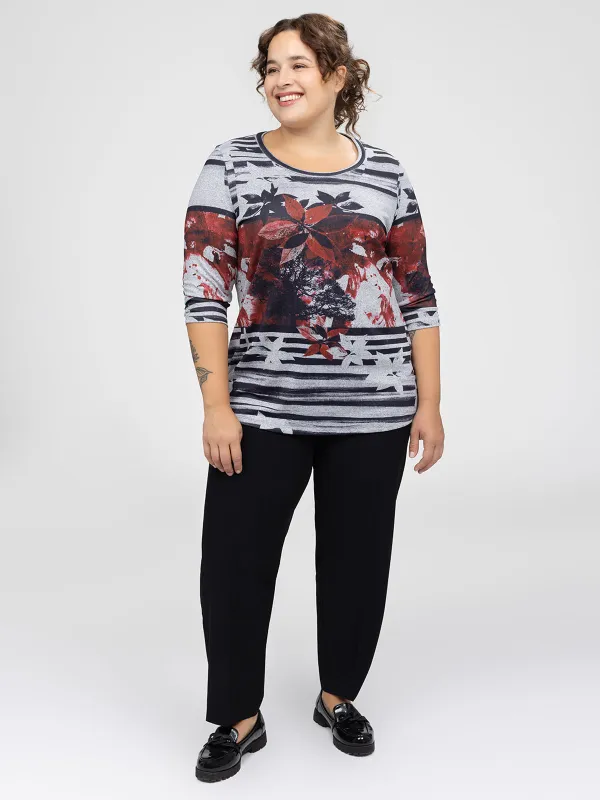 3/4-sleeve semi-fitted t-shirt sold by Claire France