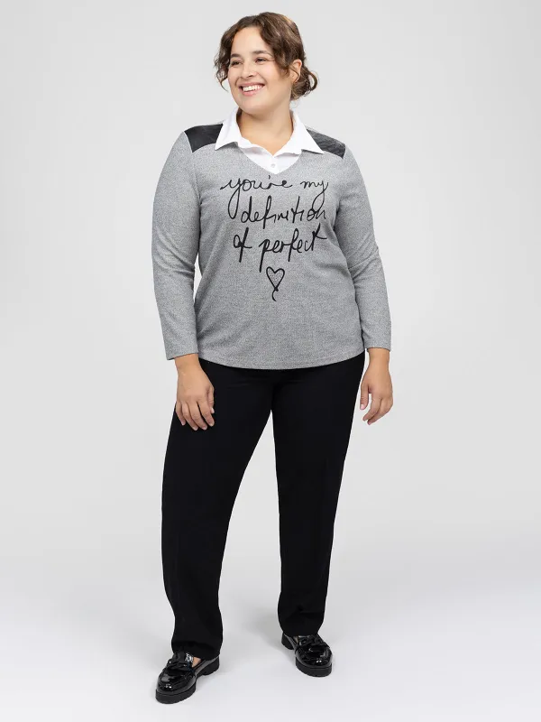 Long-sleeve semi-fitted t-shirt sold by Claire France