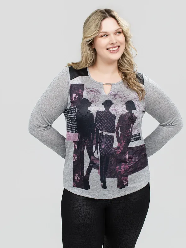 Long-sleeve semi-fitted t-shirt sold by Claire France